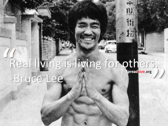 Real living is living for others